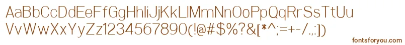 Шрифт WoolworthLight – коричневые шрифты на белом фоне