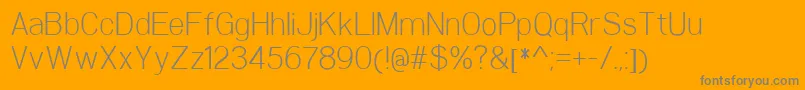 WoolworthLight-Schriftart – Graue Schriften auf orangefarbenem Hintergrund