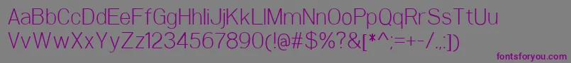 Шрифт WoolworthLight – фиолетовые шрифты на сером фоне