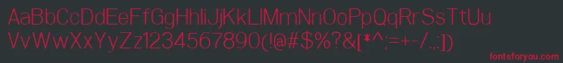 WoolworthLight Font – Red Fonts on Black Background