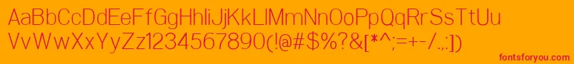fuente WoolworthLight – Fuentes Rojas Sobre Fondo Naranja