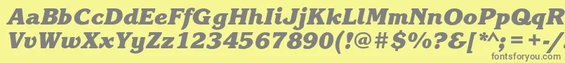 KorinnablackcKursivheavy Font – Gray Fonts on Yellow Background