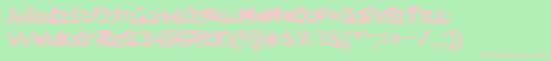Lbcboom Font – Pink Fonts on Green Background