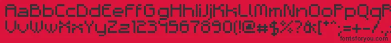 Adelb Font – Black Fonts on Red Background