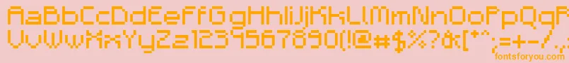 Adelb Font – Orange Fonts on Pink Background