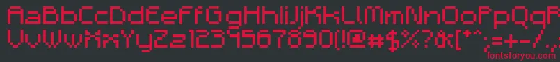Adelb Font – Red Fonts on Black Background