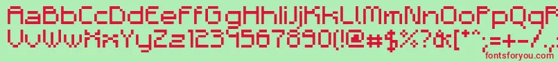 Adelb Font – Red Fonts on Green Background