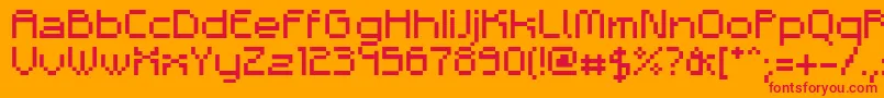 Adelb Font – Red Fonts on Orange Background