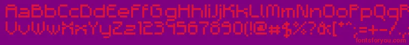 Adelb Font – Red Fonts on Purple Background