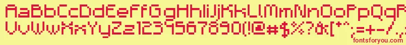 Adelb Font – Red Fonts on Yellow Background