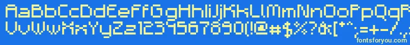 Adelb Font – Yellow Fonts on Blue Background
