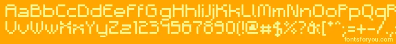 Adelb Font – Yellow Fonts on Orange Background