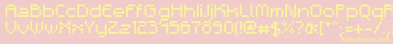 Adelb Font – Yellow Fonts on Pink Background