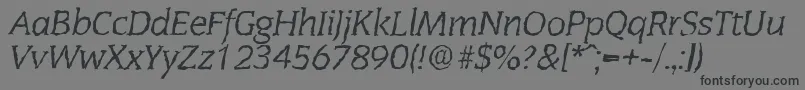 fuente CongressrandomItalic – Fuentes Negras Sobre Fondo Gris