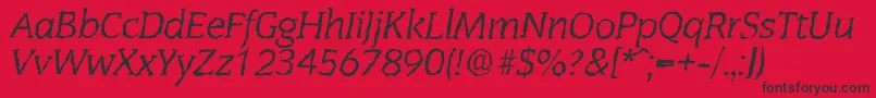 フォントCongressrandomItalic – 赤い背景に黒い文字