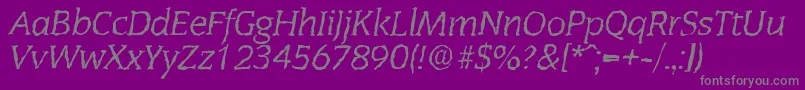 Шрифт CongressrandomItalic – серые шрифты на фиолетовом фоне