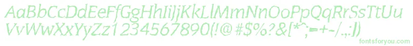 CongressrandomItalic Font – Green Fonts on White Background