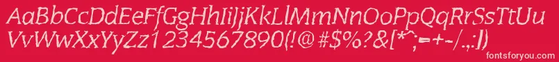 CongressrandomItalicフォントについての詳細 フォントCongressrandomItalic – 赤い背景にピンクのフォント