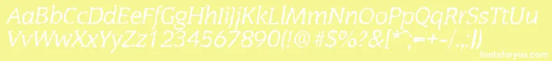 フォントCongressrandomItalic – 黄色い背景に白い文字