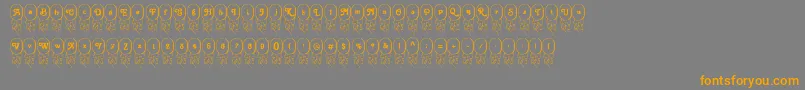 LmsBirthdayBalloons Font – Orange Fonts on Gray Background