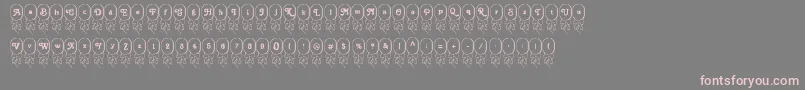 LmsBirthdayBalloons Font – Pink Fonts on Gray Background