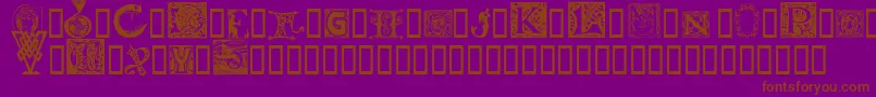 Initials Font – Brown Fonts on Purple Background