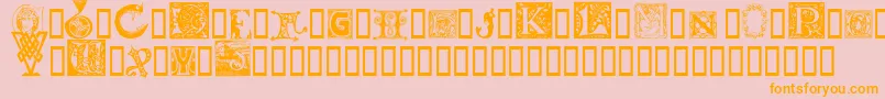 Initials Font – Orange Fonts on Pink Background