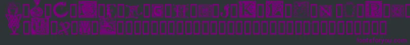 Initials Font – Purple Fonts on Black Background