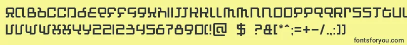 Automind Font – Black Fonts on Yellow Background