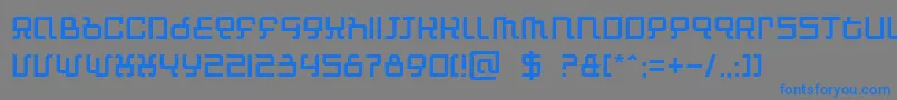 フォントAutomind – 灰色の背景に青い文字