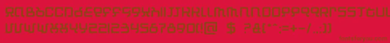 Automind Font – Brown Fonts on Red Background