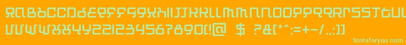 Automind Font – Green Fonts on Orange Background