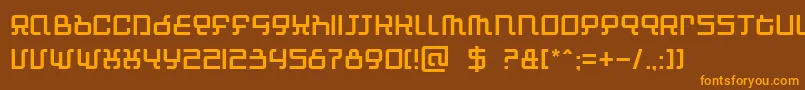 Automind Font – Orange Fonts on Brown Background