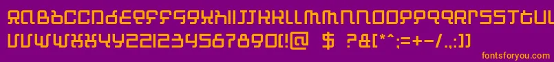 Automind Font – Orange Fonts on Purple Background