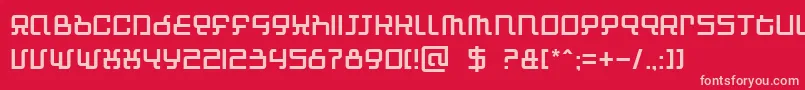 Automind Font – Pink Fonts on Red Background