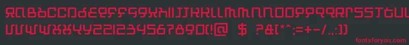 Automind Font – Red Fonts on Black Background