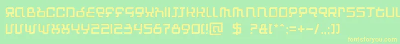 Automind Font – Yellow Fonts on Green Background