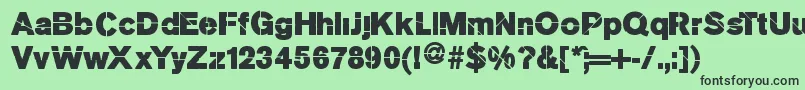 Mkstencilsansblack Font – Black Fonts on Green Background