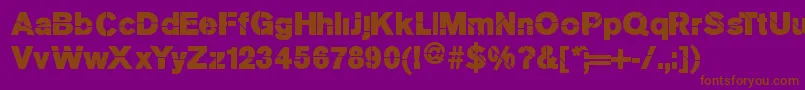 Mkstencilsansblack Font – Brown Fonts on Purple Background