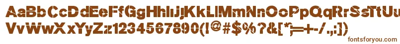 Mkstencilsansblack Font – Brown Fonts on White Background