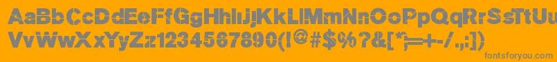 Mkstencilsansblack Font – Gray Fonts on Orange Background