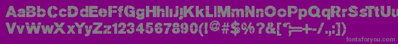 Mkstencilsansblack Font – Gray Fonts on Purple Background
