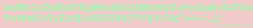 Mkstencilsansblack Font – Green Fonts on Pink Background