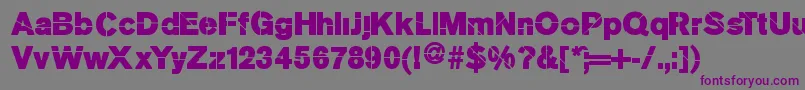 Mkstencilsansblack Font – Purple Fonts on Gray Background