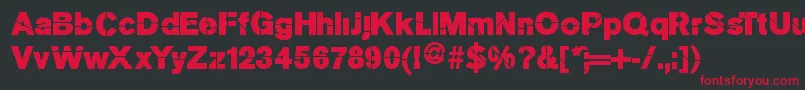 Mkstencilsansblack Font – Red Fonts on Black Background