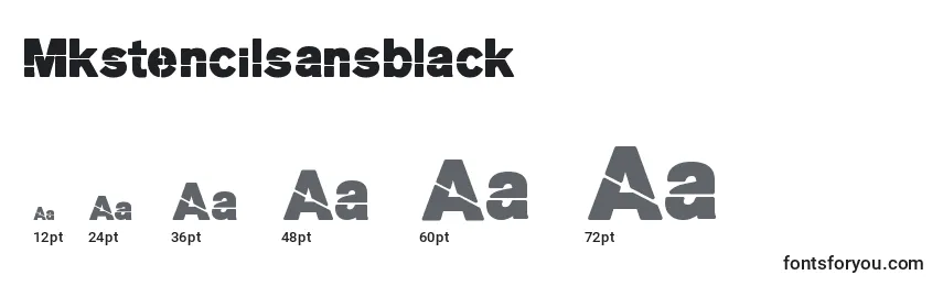 Размеры шрифта Mkstencilsansblack