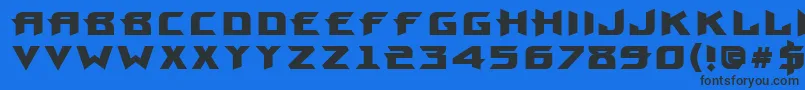 ProunbcttBold Font – Black Fonts on Blue Background