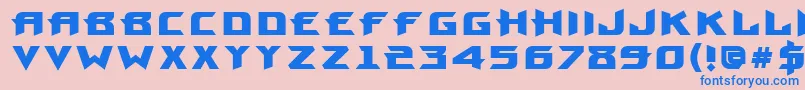 Fonte ProunbcttBold – fontes azuis em um fundo rosa