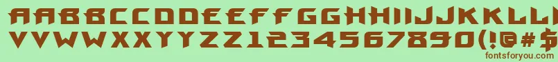 ProunbcttBold Font – Brown Fonts on Green Background