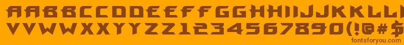 ProunbcttBold Font – Brown Fonts on Orange Background